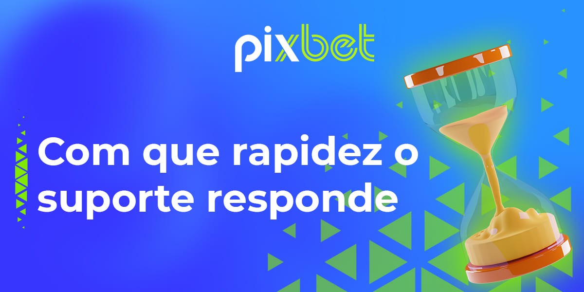 Velocidade aproximada de resposta ao entrar em contato com o suporte de PixBet