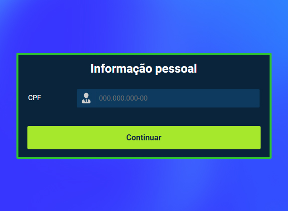 Confirmação do código pessoal no pixbet.