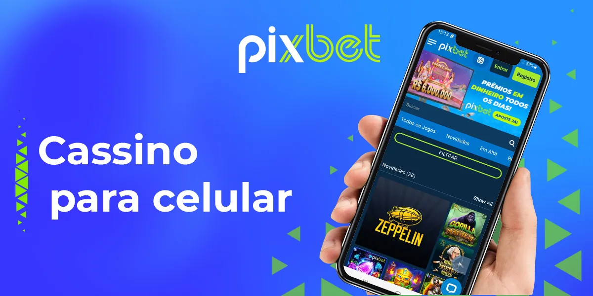 Características de jogar no cassino on-line PixBet a partir do celular