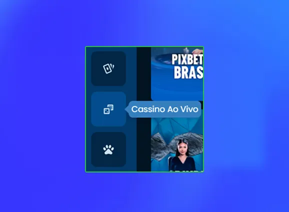 Seção do cassino com apostas ao vivo.